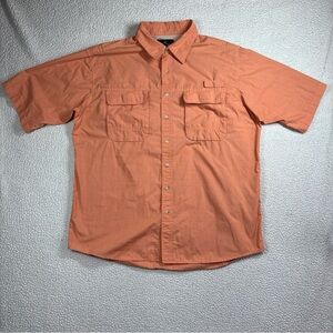 Red Head Brand Men’s XL Salmon Short Sleeve Button Down Fishing Vented Shirt